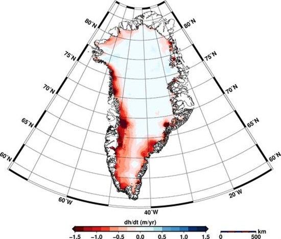 The Cryosphere _Greenland Elevation Change _Aug 14