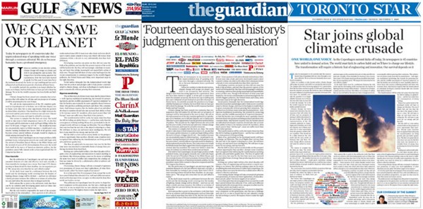 Newspapers Copenhagen Climate Editorial