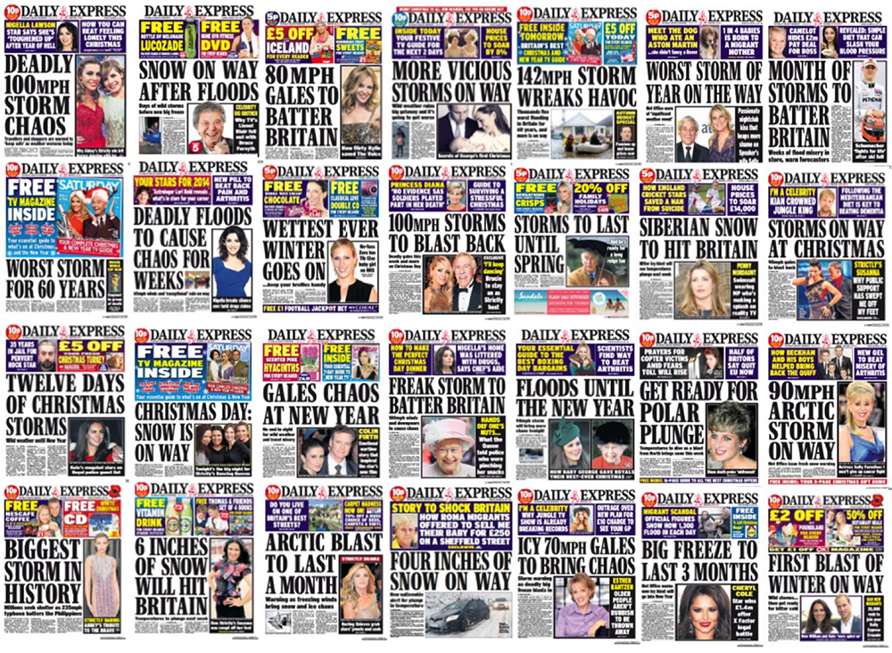 Image result for daily express front page montage