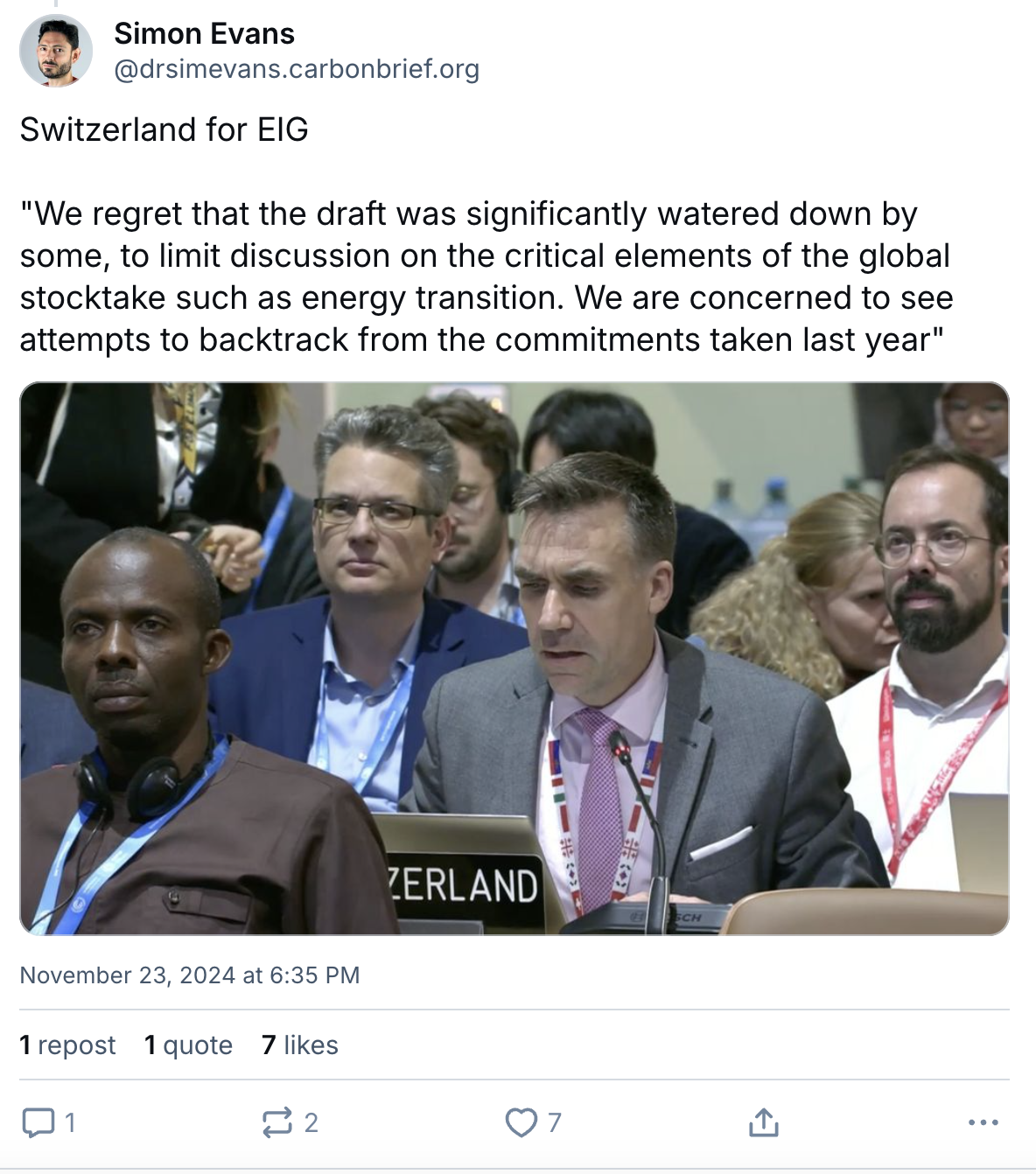 Simon Evans on Bluesky: Switzerland for EIG