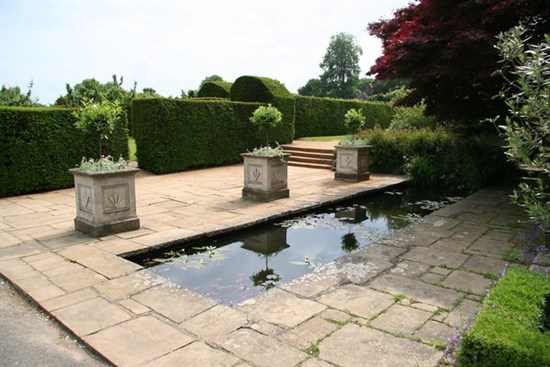 Paved _garden _pond