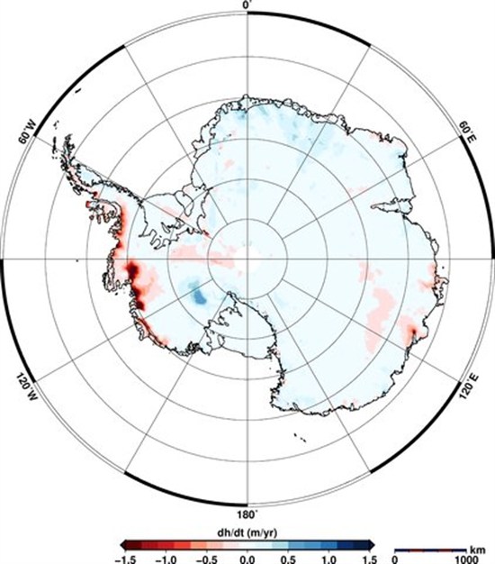 The Cryosphere _Antarctic Elevation Change _Aug 14