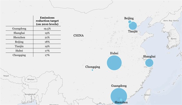 China 's Carbon Markets Map