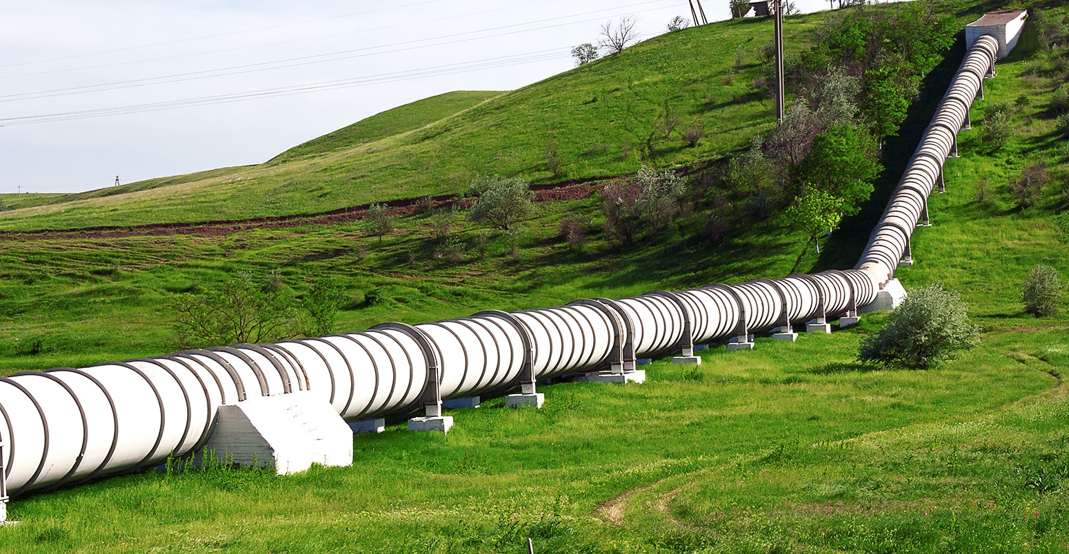 Industrial pipe with gas and oil