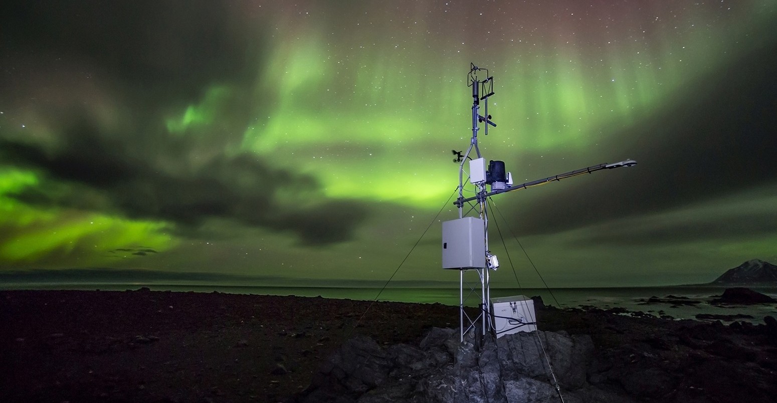 Remote automatic weather station in Spitsbergen.