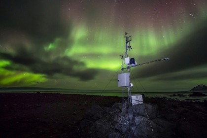 Remote automatic weather station in Spitsbergen.
