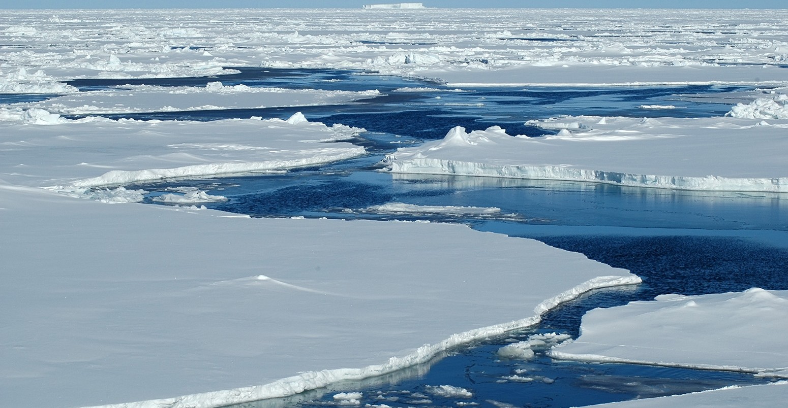 Open passage in pack ice