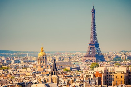 View of the Eiffel Tower, Paris.