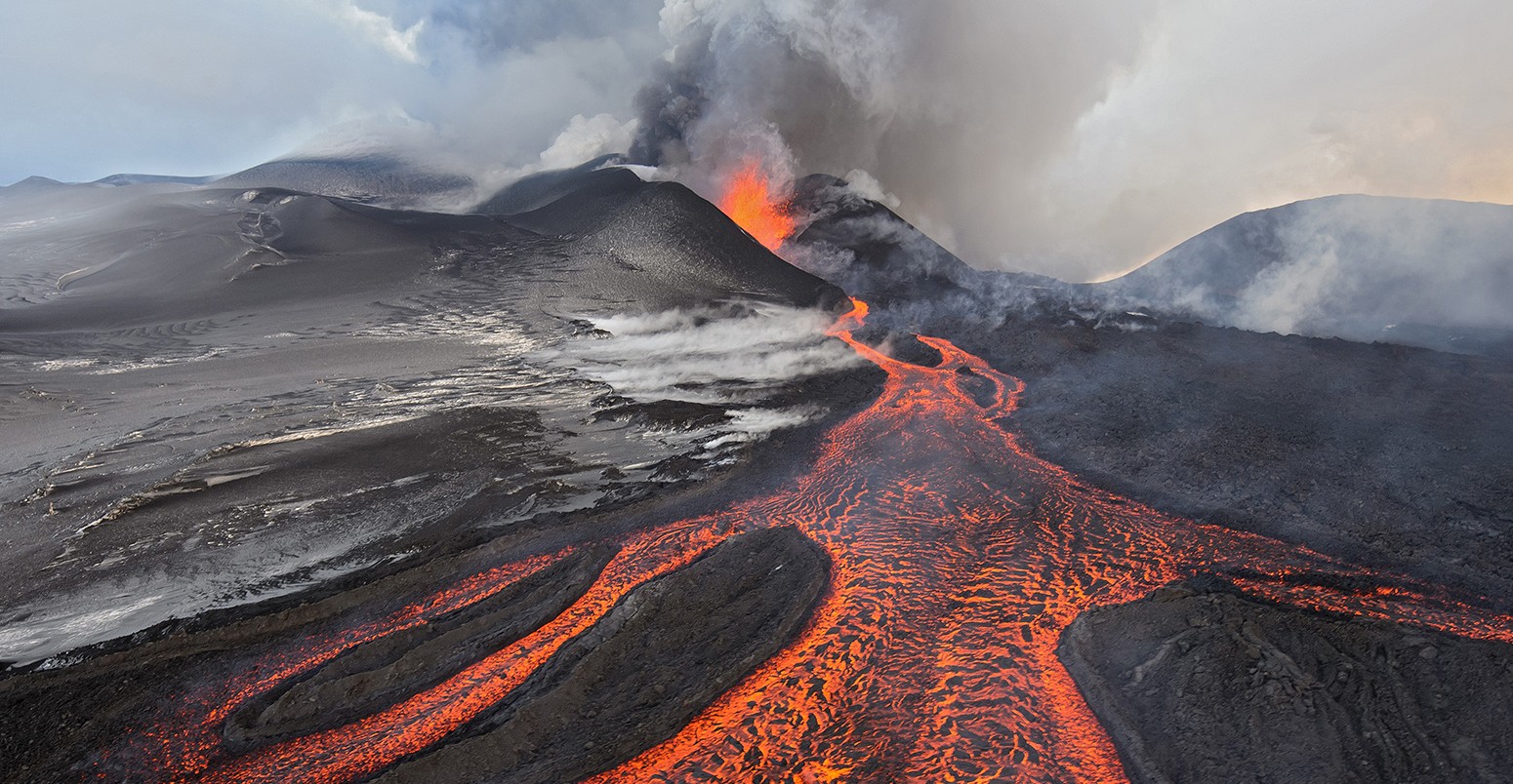 Tolbachik Volcano erupting, Kamchatka, Russia