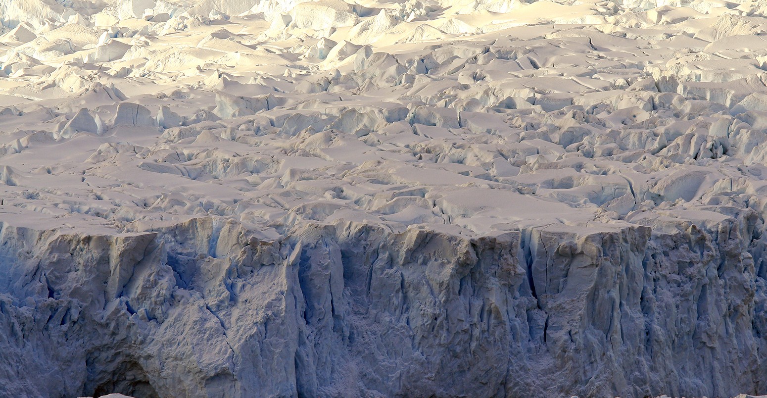 A glacier wall in Antarctica