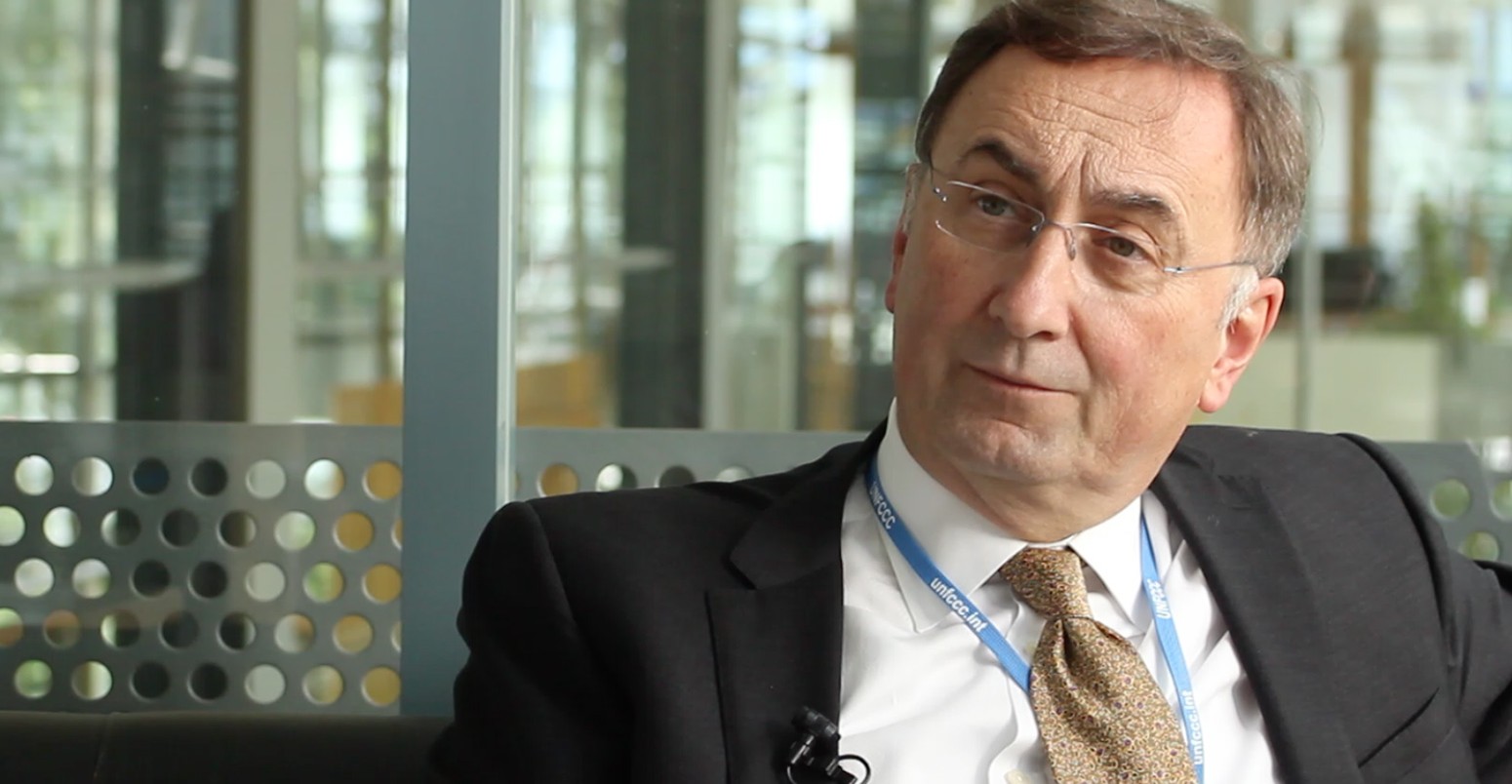 Janos Pasztor at the at the UNFCCC headquarters in Bonn, Germany.