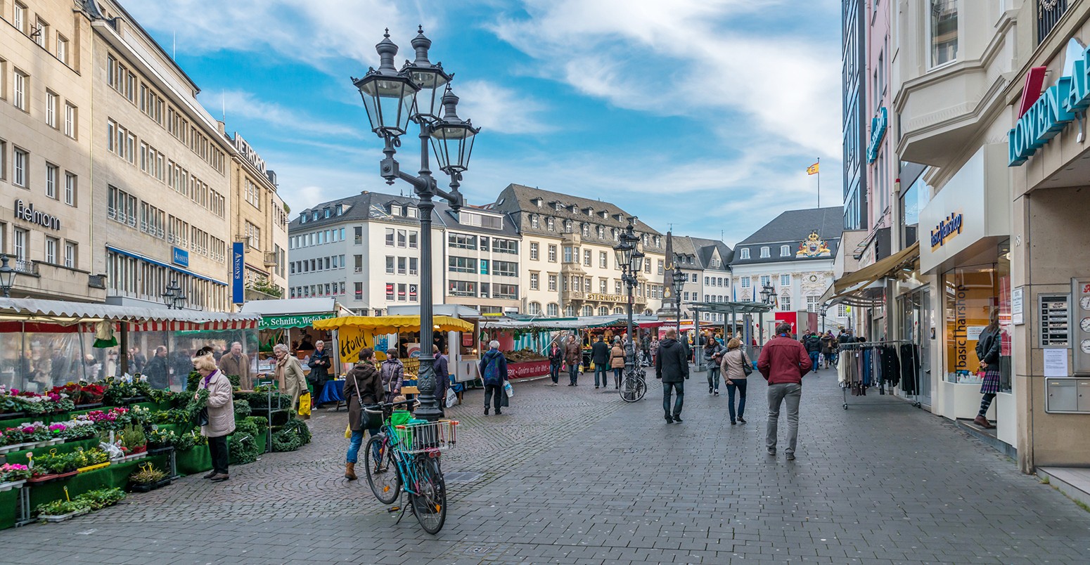 Shoppers in Bonn, Germany