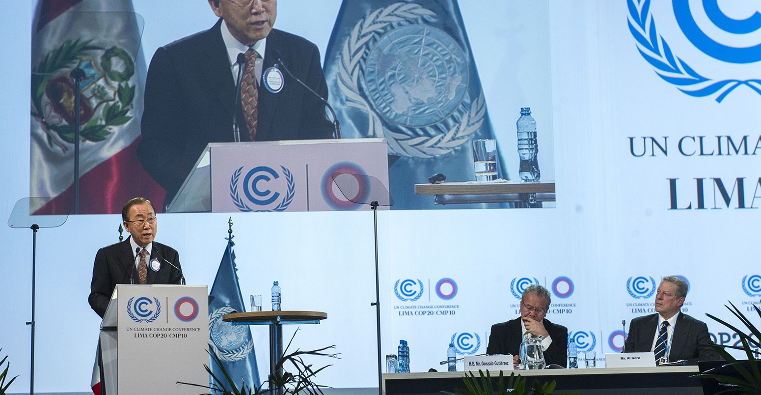 Ban Ki-moon at the Lima Climate Action Summit