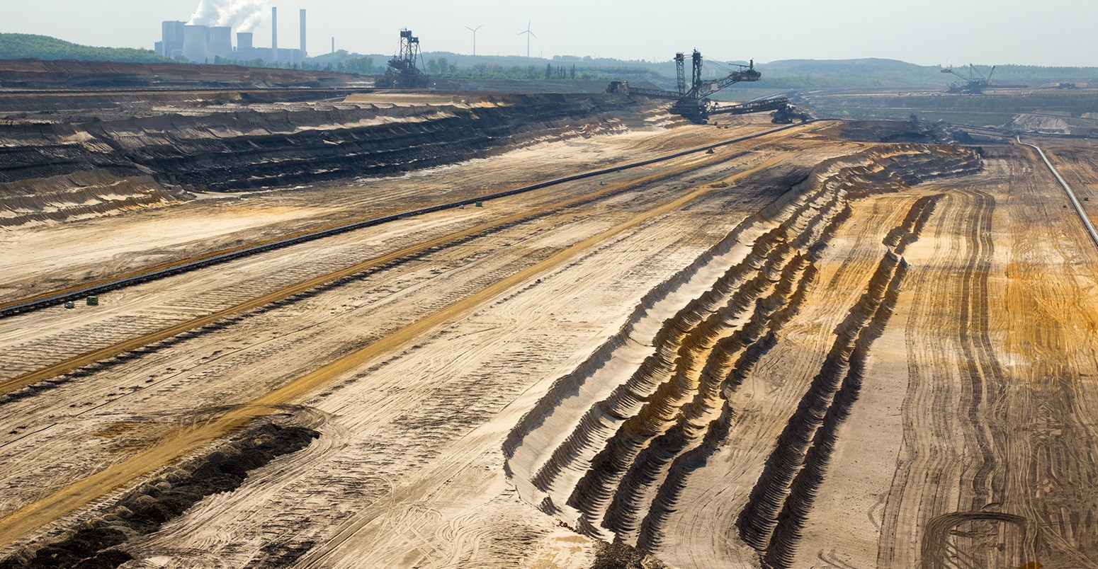 Very Large excavators at work in one of the world's largest lignite (brown coal) mines