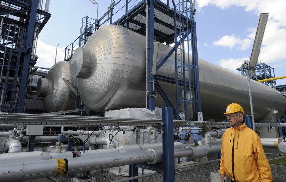 Carbon dioxide capture and storage facility in Schwarze Pumpe