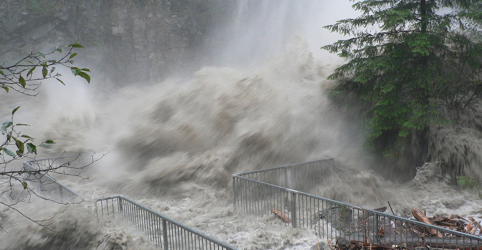 November 2006 flood, Granite Falls on the Stillaguamish River, Washington