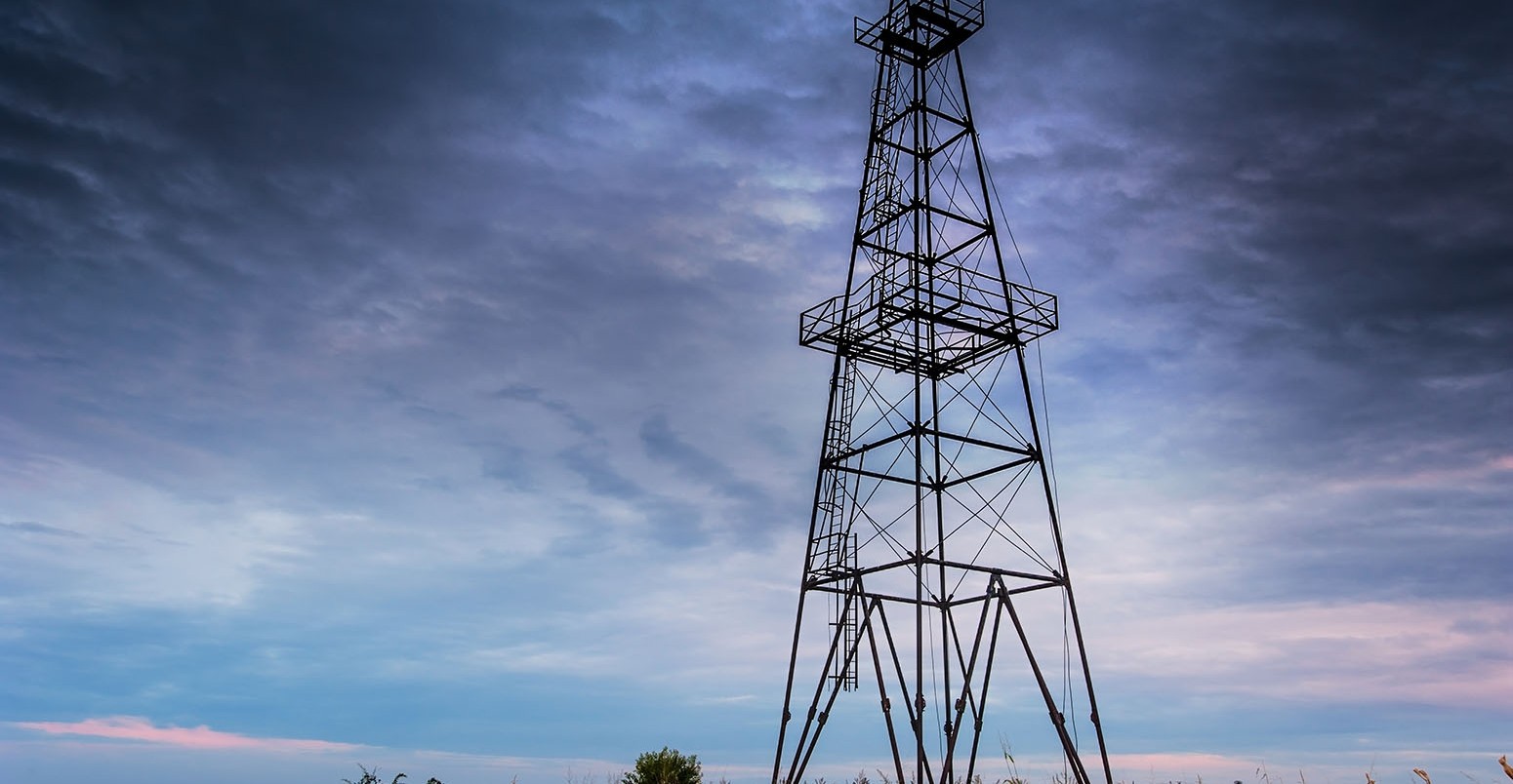 Abandoned fracking rig