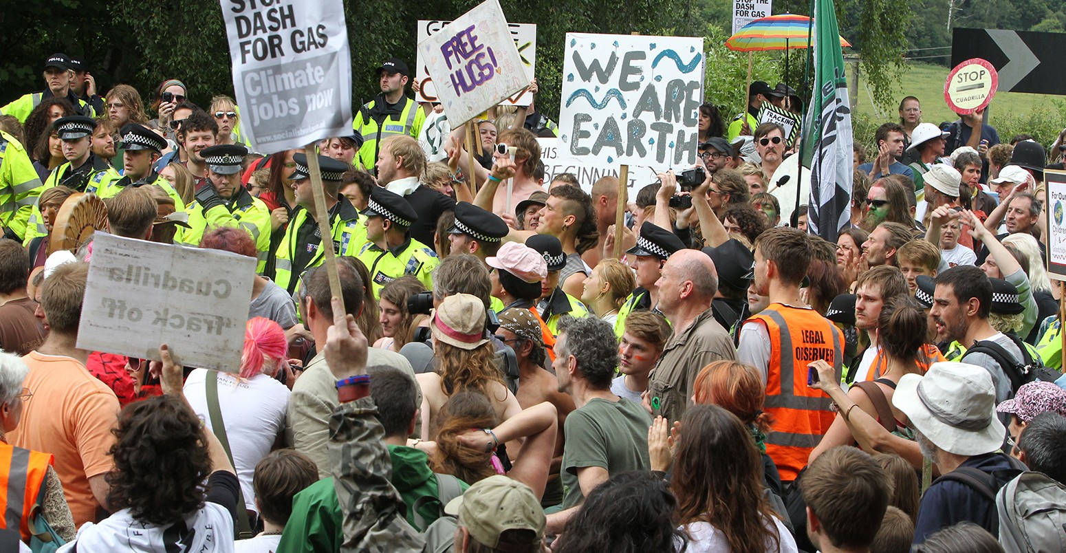 Anti-fracking protest, Balcombe, UK