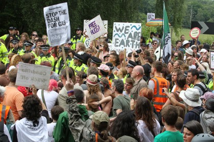 Anti-fracking protest, Balcombe, UK