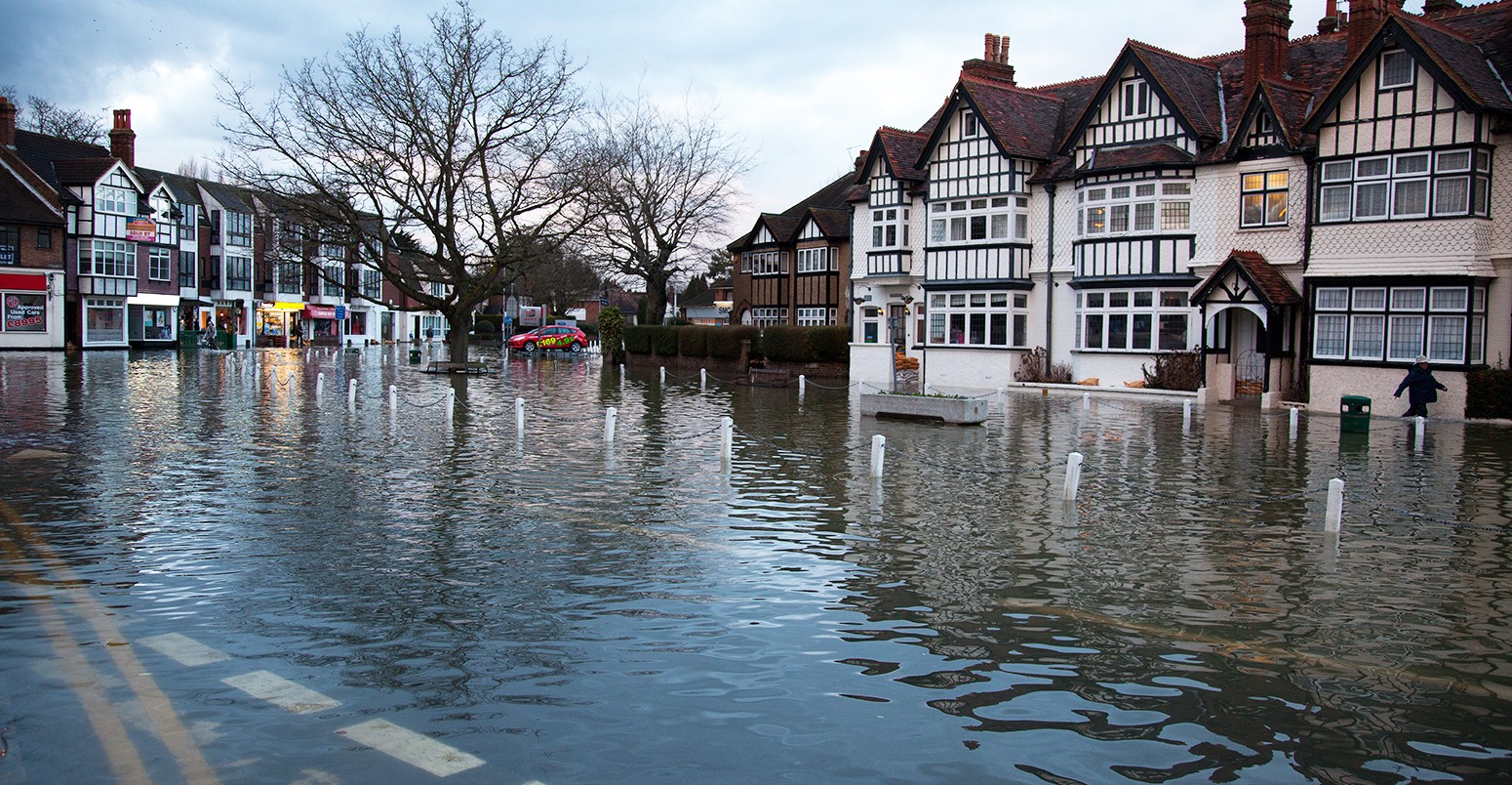 Flooding in the centre of the village of Datchet in Berkshire became more and more extensive today as the level of the River Thames continued to rise. -- Datchet in Berkshire found itself the focus of the national media's attention today as flood waters from a River Thames at record levels flooded the centre of the village and the rail line through Datchet from Windsor to London Waterloo.