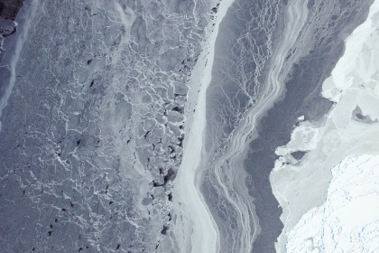 Aerial view of the West Antarctic Ice Sheet