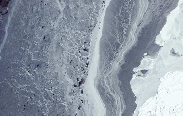 Aerial view of the West Antarctic Ice Sheet