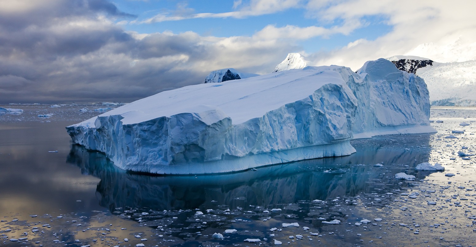 Enormous iceberg drifting off the Antarctic Peninsula, Antarctica, Polar Regions