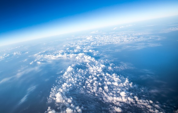 Aerial view of Earth's atmosphere