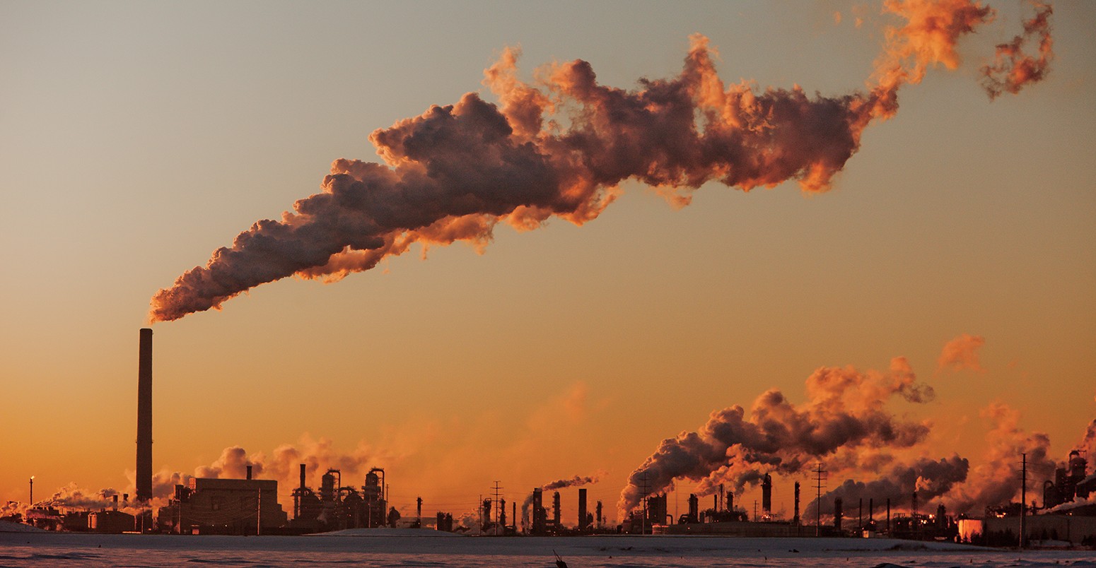 Smoke rises from a plant at Fort McMurray, Alberta