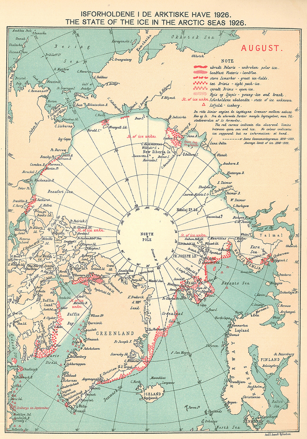 The state of the ice in the Arctic Seas in 1926