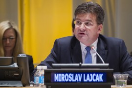 Miroslav Lajčák, candidate for the position of UN Secretary-General from the Slovak Republic, and Minister for Foreign and European Affairs and Deputy Prime Minister of the Slovak Republic. Here, he addresses Member States regarding his candidacy. Credit: UN Photo/Manuel Elias.