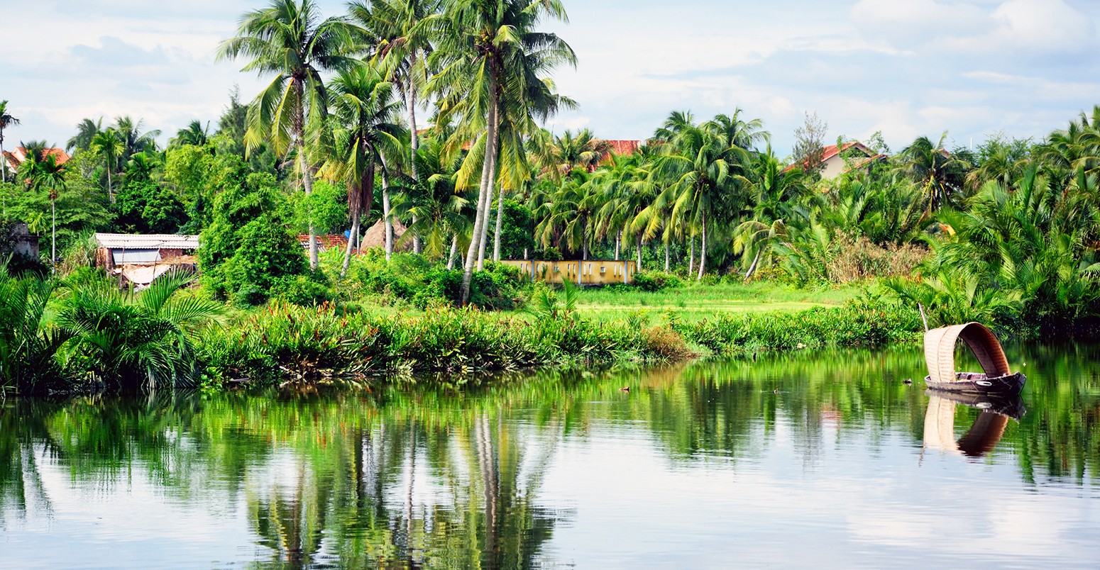 Vietnamese village on the Mekong