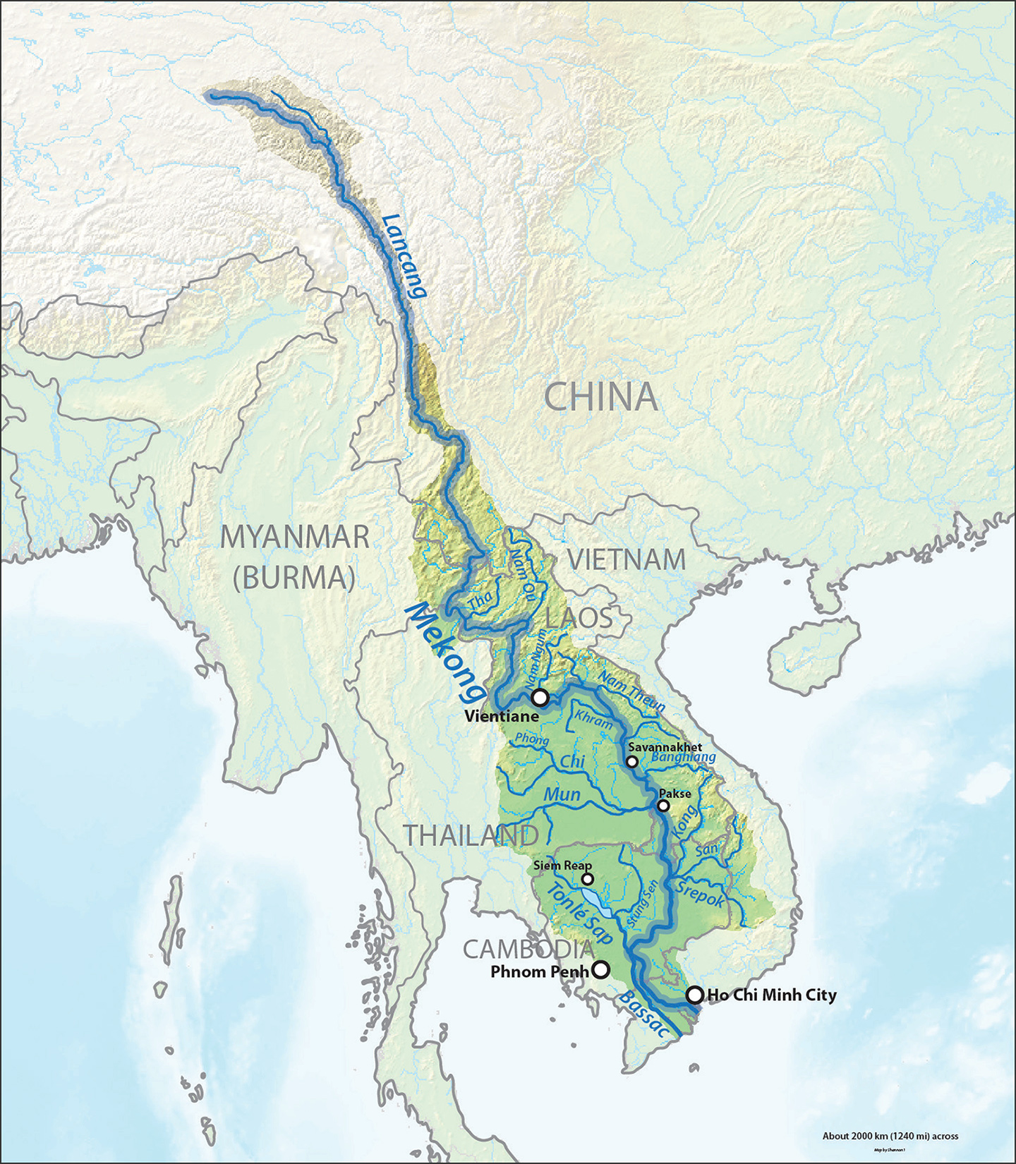 The Mekong river basin