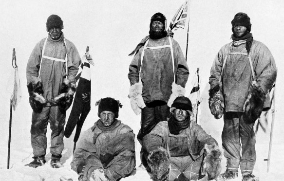Robert Falcon Scott's ill-fated expedition party at the South Party, 17 January 1912