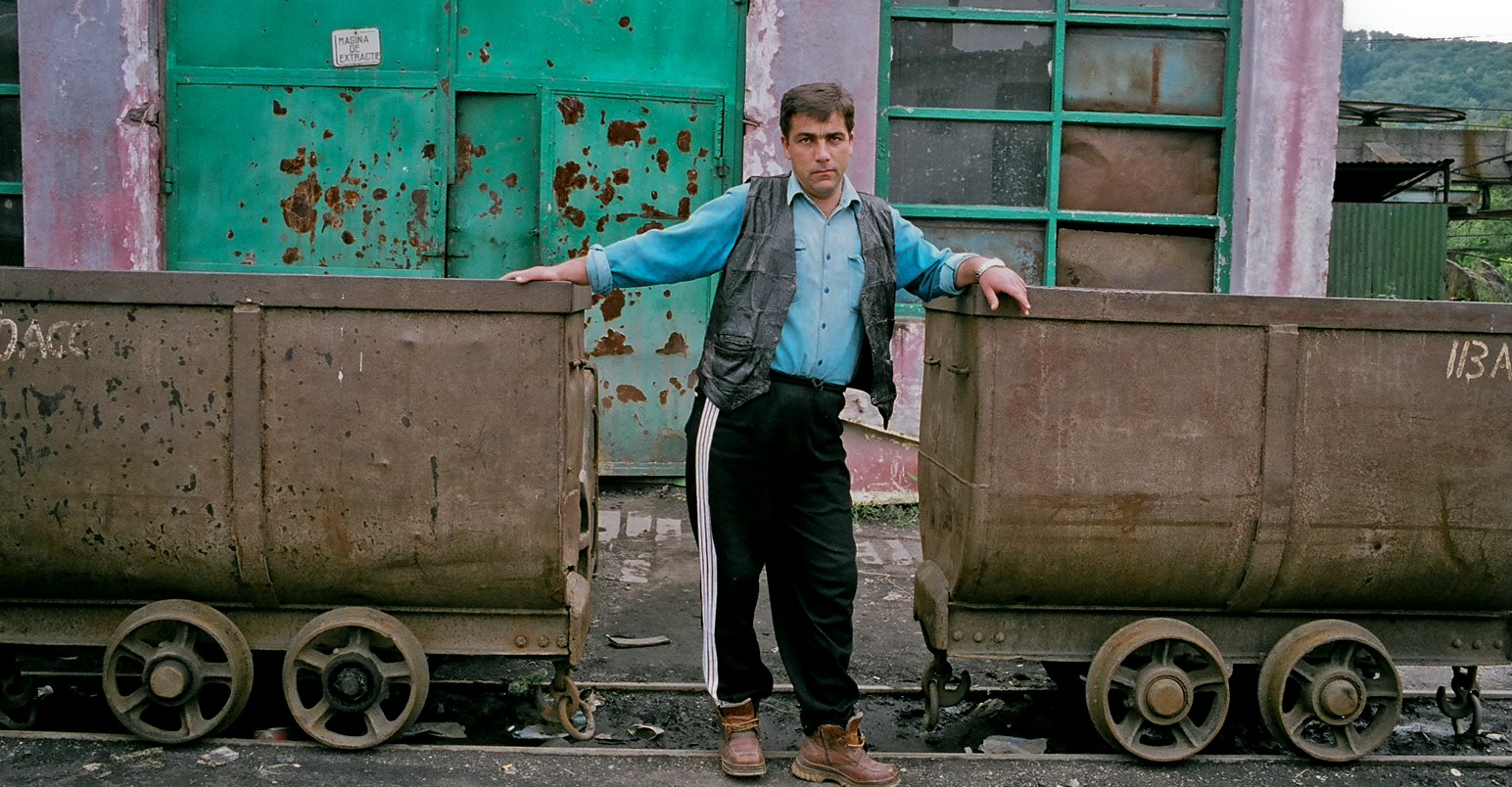 An ex-miner at an abandoned coal mine in Romania