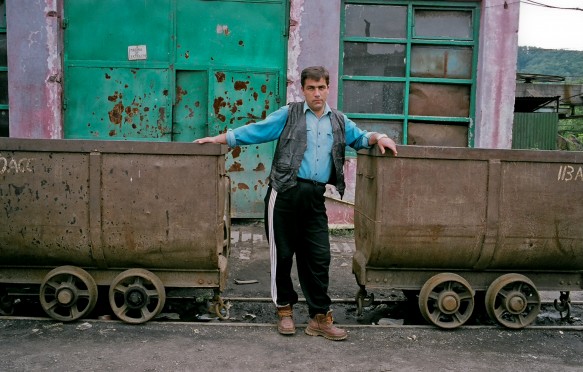 An ex-miner at an abandoned coal mine in Romania