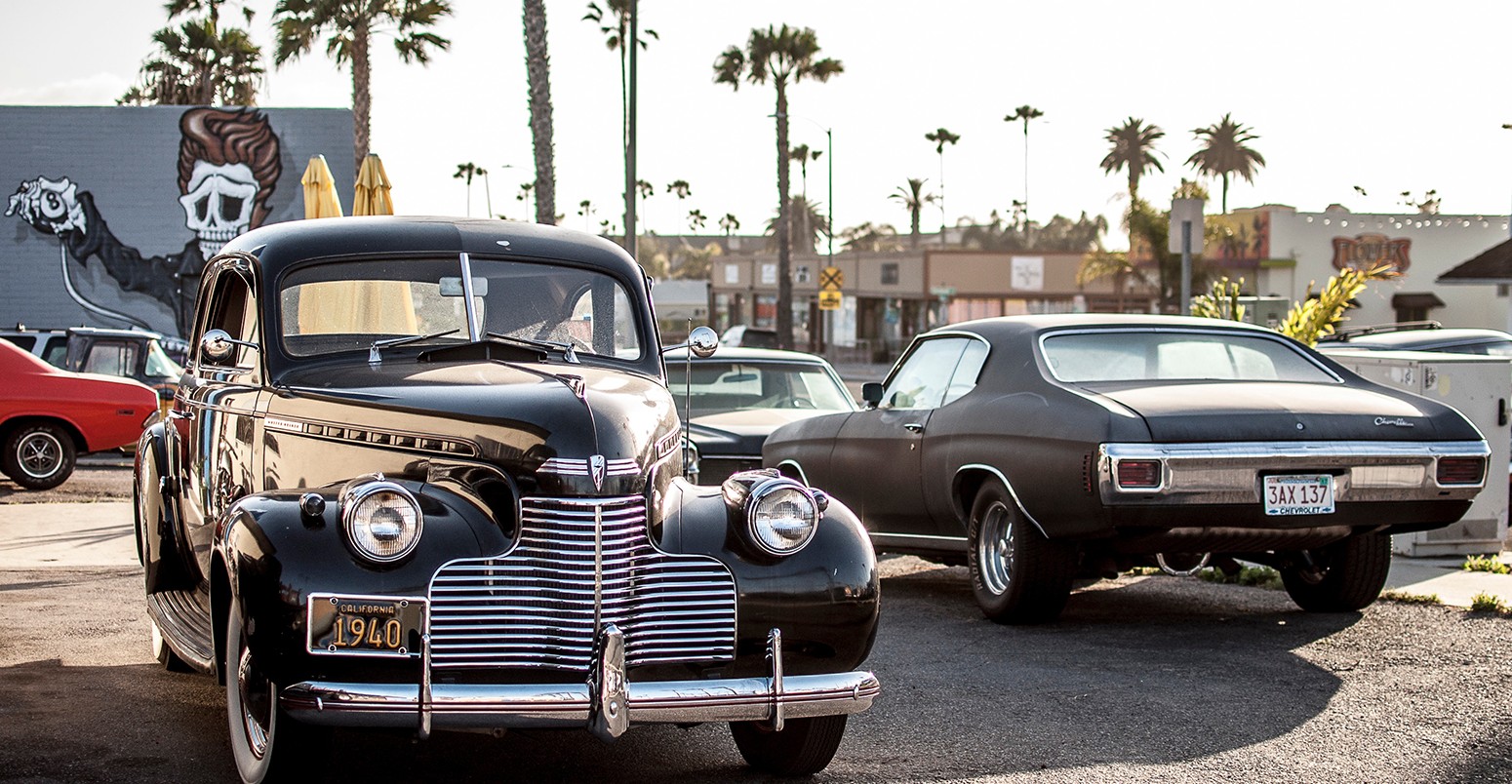 Cars in parking lot, Oceanside, United States