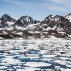 Sea ice breaking up in spring, near Kulusuk, Greenland.