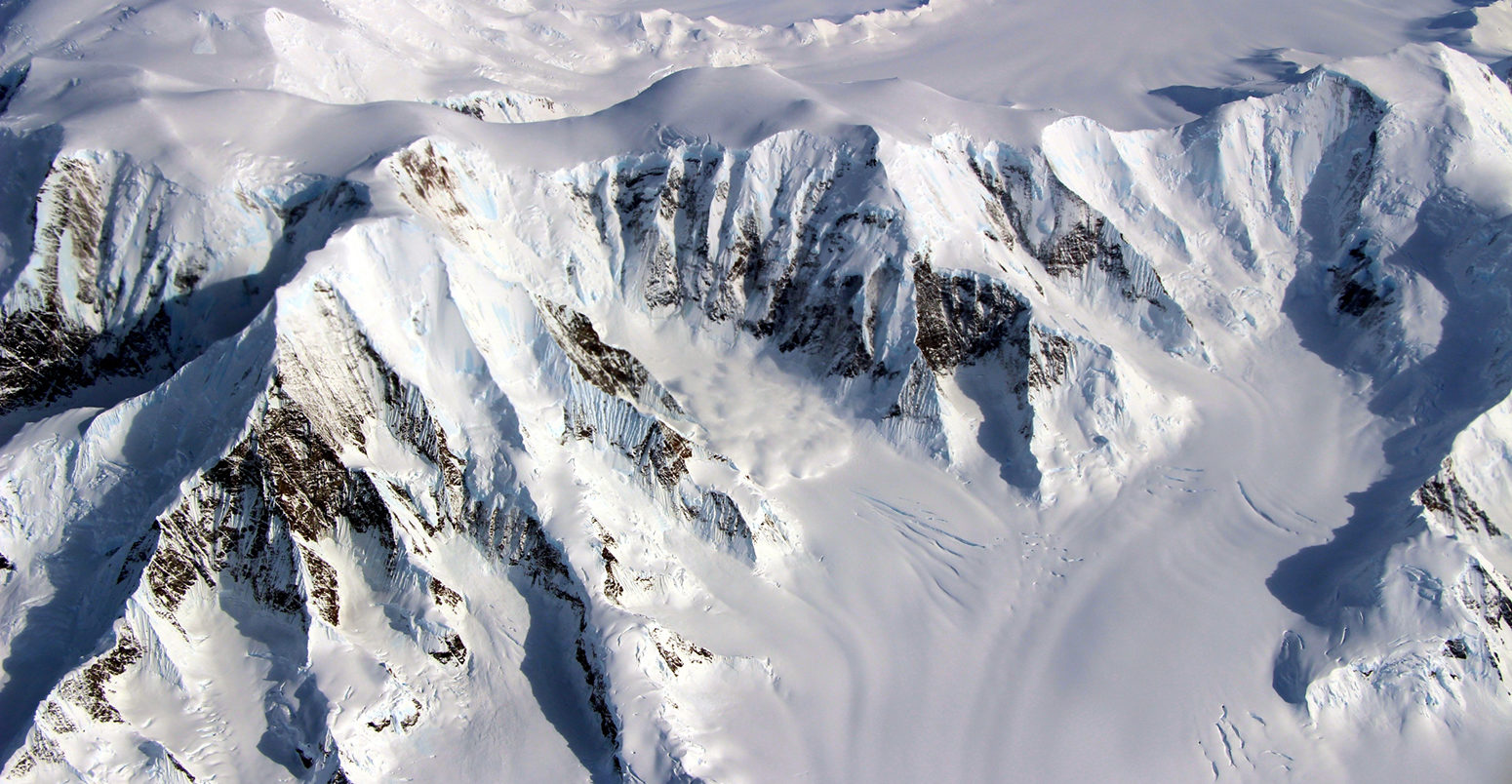 Aerial view of Antarctica from NASA's IceBridge project, which has allowed scientists to determine that the West Antarctic Ice Sheet may be in irreversible decline.