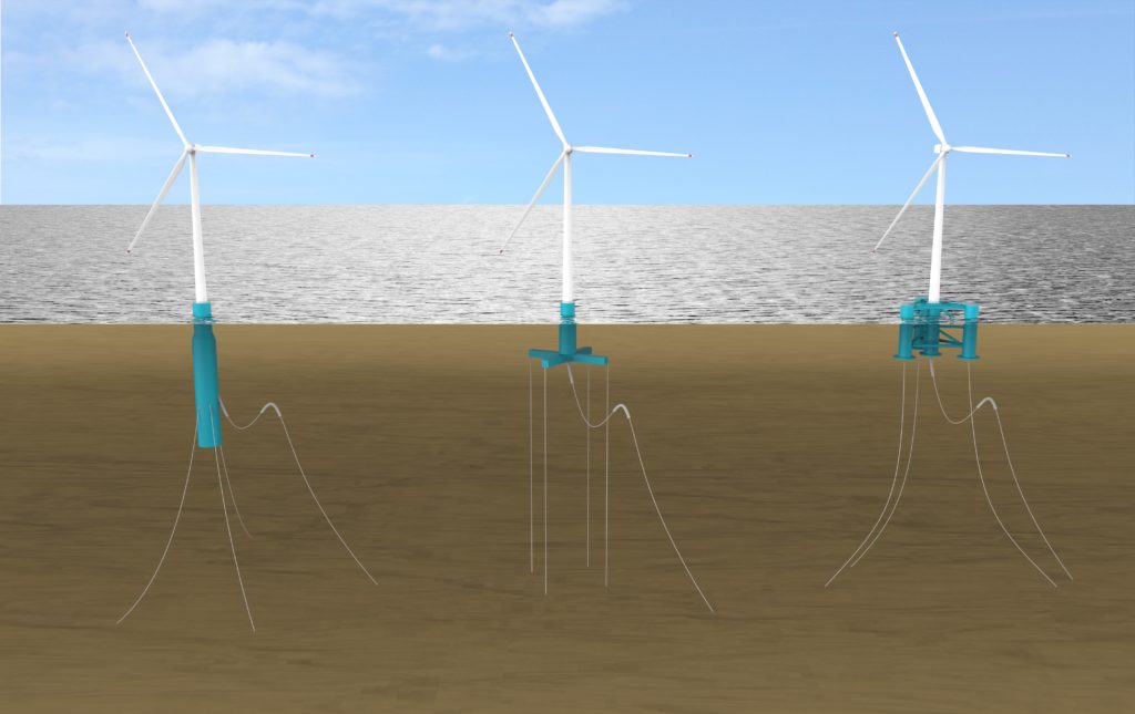 Hywind windfarm front elevation