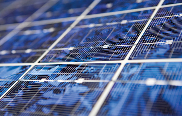 BYPJT7 Solar panel, extreme close-up