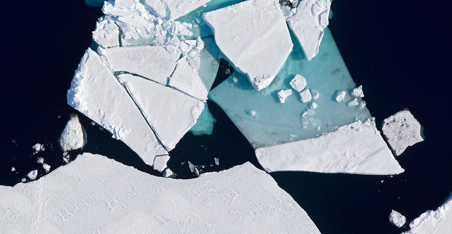 Aerial view of Arctic ice, Beaufort Sea, Arctic Ocean, Arctic Circle, Alaska