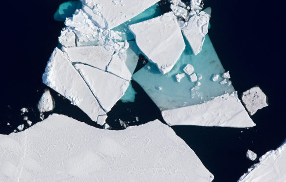 Aerial view of Arctic ice, Beaufort Sea, Arctic Ocean, Arctic Circle, Alaska