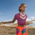 BE328R Ethiopian girls collect firewood for cooking. Due to global warming and change in climate, there are less trees