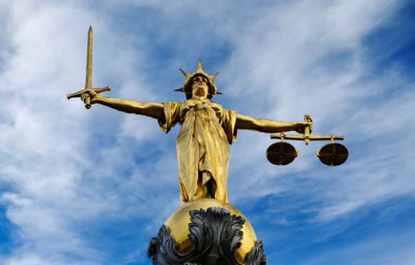 Old Bailey Statue of Lady Justice. Central Criminal Court, London, UK