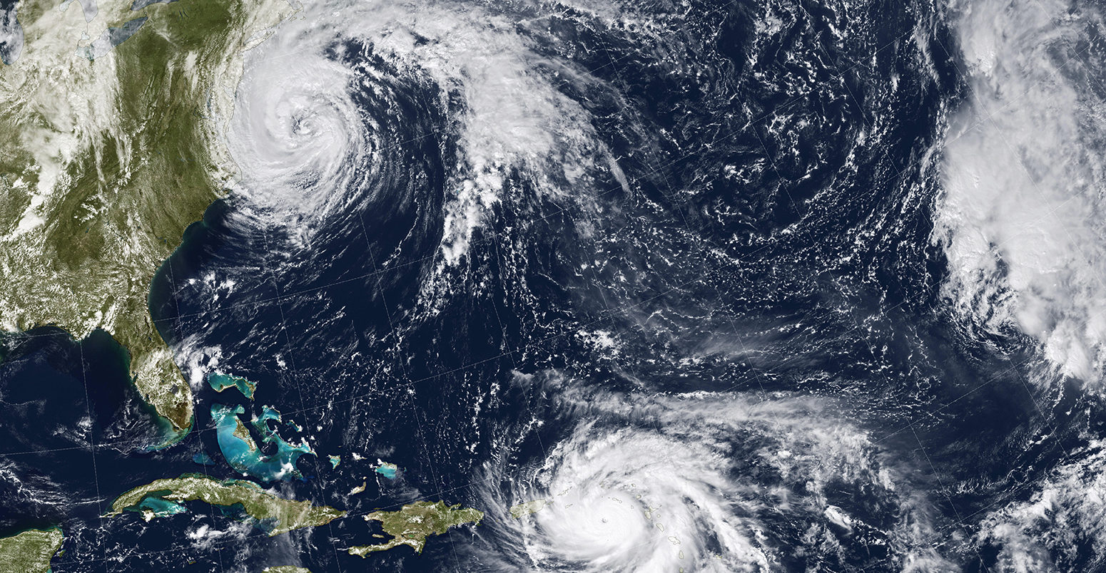 K8JRC4 Hurricane Maria and Jose. Elements of this image furnished by NASA.