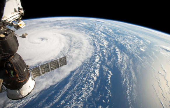 K2FMM3 Hurricane Harvey, seen fom the International Space Station. Elements of this image are furnished by NASA.