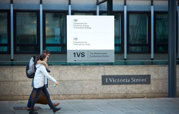 HY0C1N General view of the Department of business, energy and industrial strategy at 1 Victoria Street in London