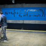 One of 42 panels displayed throughout the Gare du Nord metro station in Paris, honouring Syukuro Manabe and his contributions to climate science, during the 2015 UN climate change conference