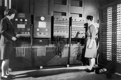 Two women operating ENIAC, unknown date. Credit: Historic Computer Libraries / Wikimedia Commons
